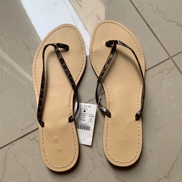 J. Crew Leopard Strap Flip Flop - Picture 3 of 4